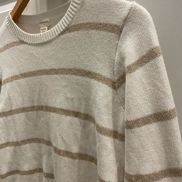 Crewcuts Girls Striped Sparkle Ruffle Hem Sweater - Picture 3 of 8
